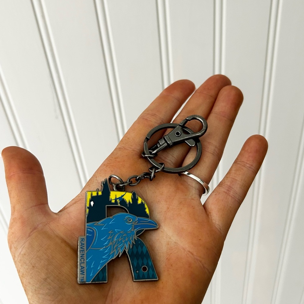 Harry Potter Ravenclaw Keychain Blue Yellow Hogwarts House Accessory